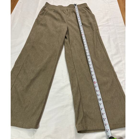 NWT Halara Ribbed High Waisted Pocket Wide Leg Casual Pants Womens Large Casual - Picture 8 of 9